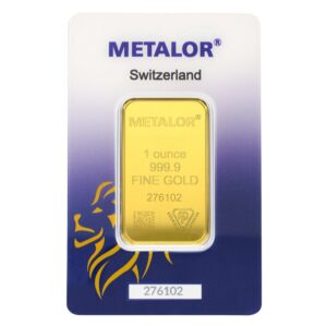 1 oz Metalor Swiss Gold Bullion Bar