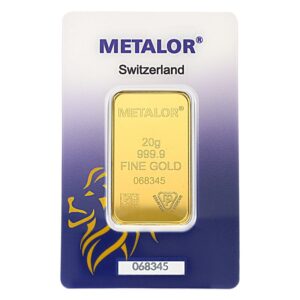 20 Gram Metalor Swiss Gold Bullion Bar