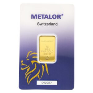 5 Gram Metalor Swiss Gold Bullion Bar